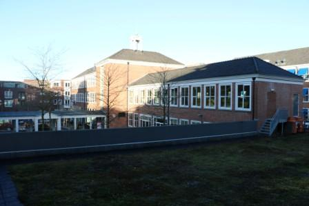 Buitenaanzicht van school dat wordt omgebouwd tot woonomgeving door Bouwbedrijf W. Bouw